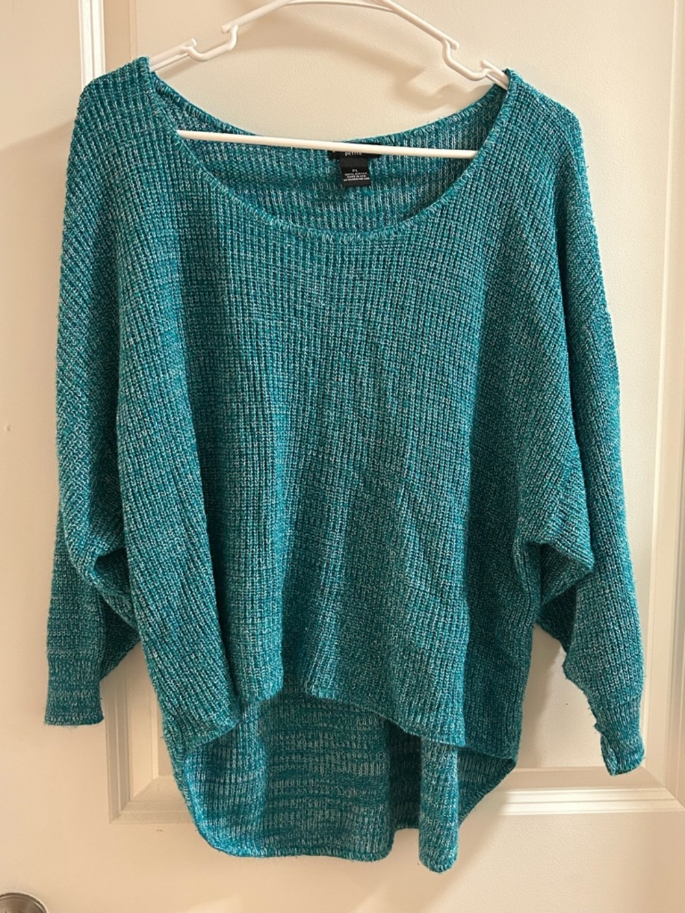 Bay Studio Teal Scoop Neck Lightweight Knit Sweater